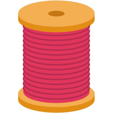 sticker bobine de fil rose