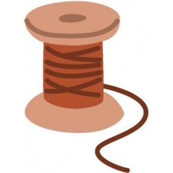 sticker ciseaux couture jaune