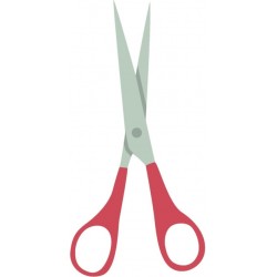 sticker ciseaux couture orange