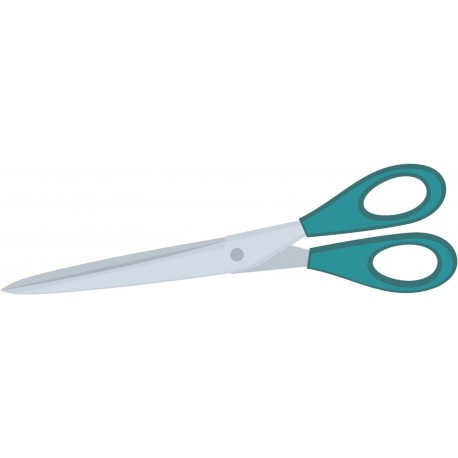 sticker ciseaux couture rouge