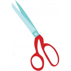 sticker ciseaux orange