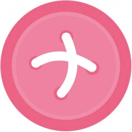 stickers bouton couture mauve