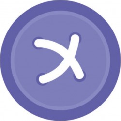 stickers bouton couture vert