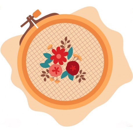 stickers bouton couture fleur turquoise