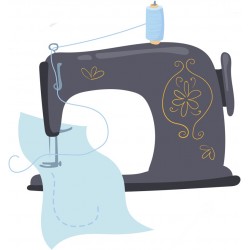 stickers muraux machine a coudre