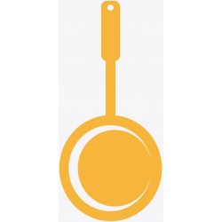 autocollant mural louche jaune