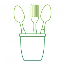 mural sticker vaisselle cuisine