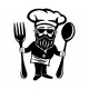 sticker couvert de table noir