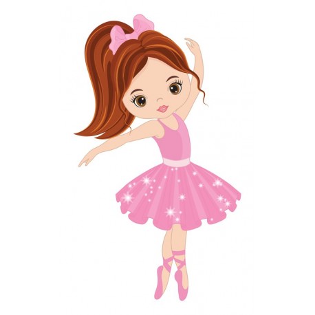 autocollant danseuse classique chambre fille