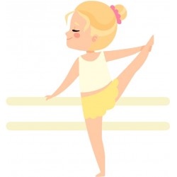 autocollant danseuse classique chambre fille