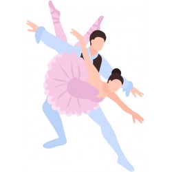 autocollant danseuse classique decoration