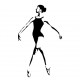 autocollant danseuse ballerine chambre fille