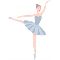 autocollant danseuse chambre fille