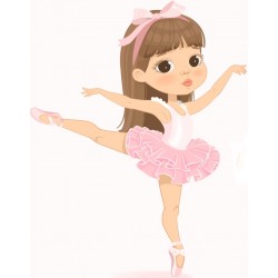 autocollant mural danse classique chambre fille