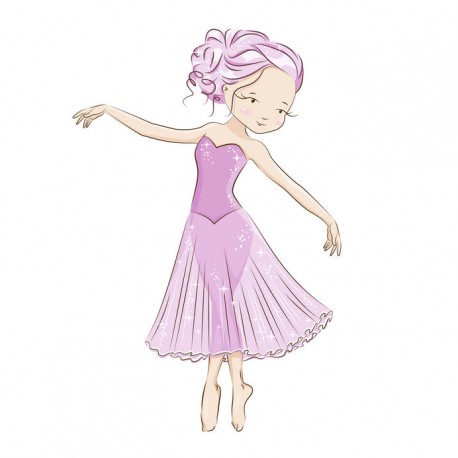 autocollant mural danseuse ballerine chambre fille