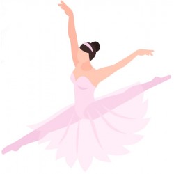 autocollant mural danseuse chambre fille