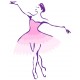 autocollant mural danseuse classique chambre fille