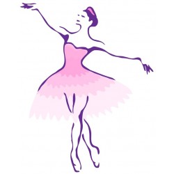 autocollant mural danseuse classique chambre fille