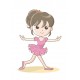 autocollants danseuse ballerine chambre fille