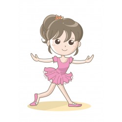 autocollants danseuse ballerine chambre fille