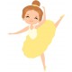 autocollants danseuse classique chambre fille