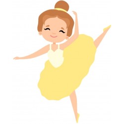 autocollants danseuse classique chambre fille