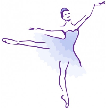 autocollants muraux danse classique chambre fille