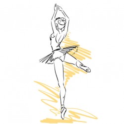 autocollants muraux danseuse ballerine chambre fille