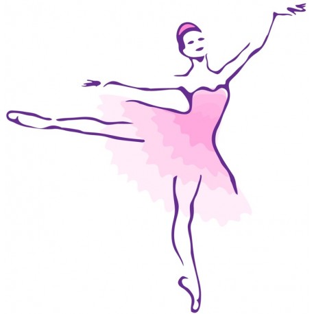 autocollants muraux danseuse classique