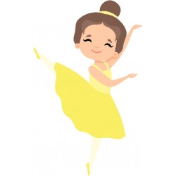 sticker danse classique deco fille