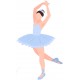sticker danseuse classique deco fille