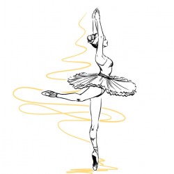 sticker danseuse etoile chambre fille