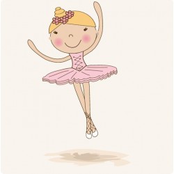 sticker mural danseuse classique chambre fille