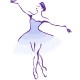 sticker mural danseuse classique chambre fille