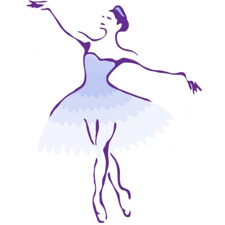 sticker mural danseuse classique chambre fille