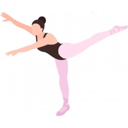 sticker mural danseuse enfant