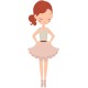 sticker muraux danseuse chambre fille