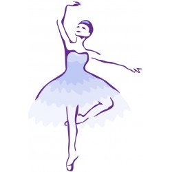 stickers muraux danseuse classique chambre fille