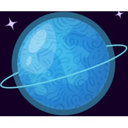 autocollant planete espace