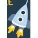 sticker fusee decoratif enfant