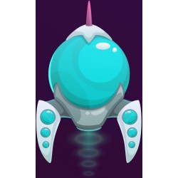sticker fusee espace