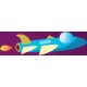 sticker fusee espace geant
