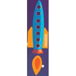 sticker mural fusee