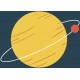 sticker mural fusee espace chambre