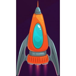 stickers fusee espace