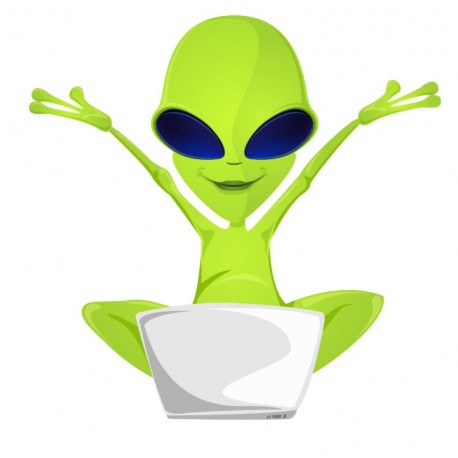 autocollant mural theme extraterrestre enfant