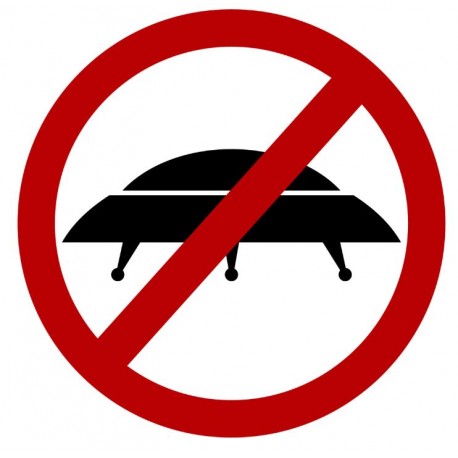 autocollant panneau danger ufo presence