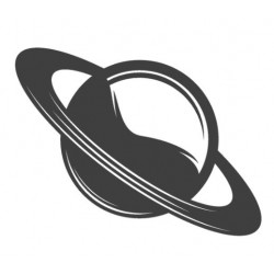 autocollants planete gris