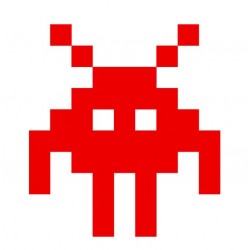 sticker alien pixel
