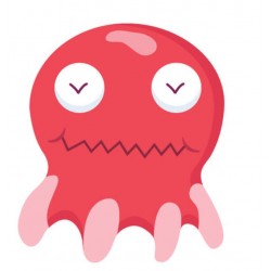 sticker extraterrestre bleu